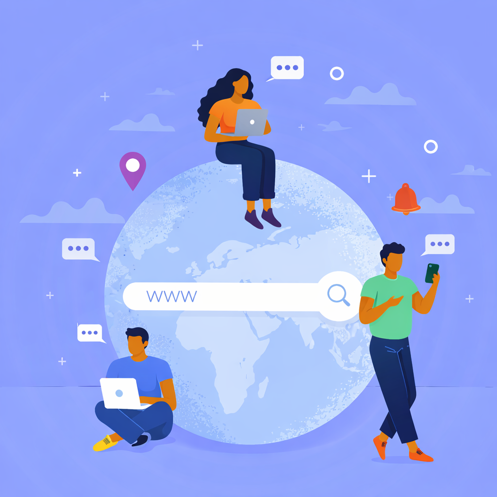 Illustration nom de domaine personnalisé