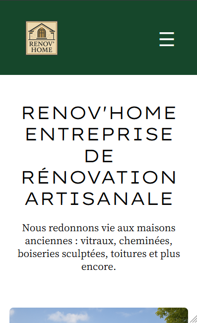 Aperçu site artisan Renov'Home