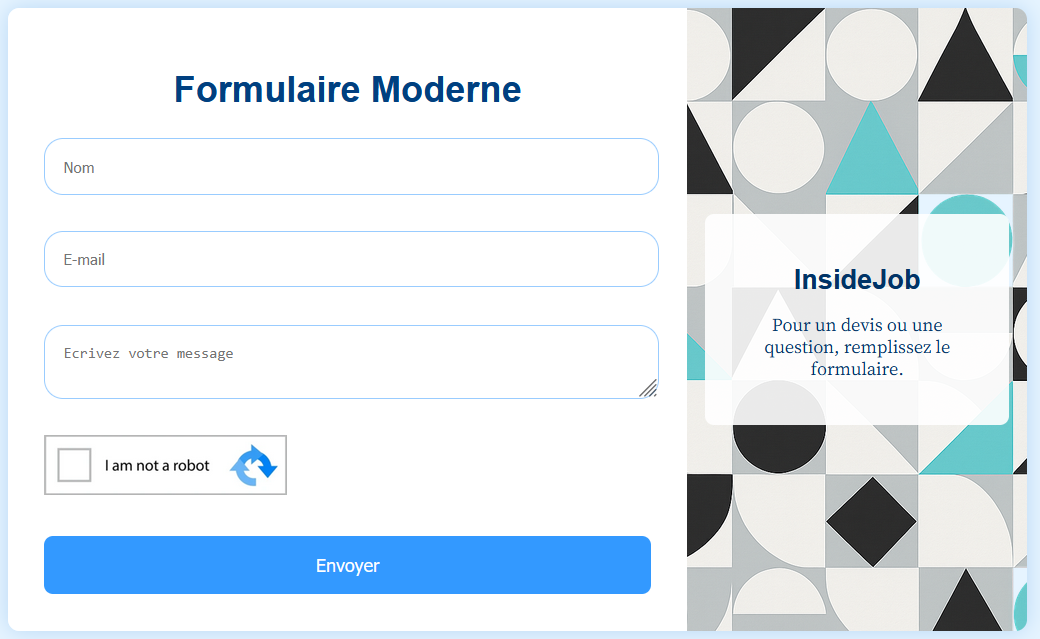Formulaire style moderne