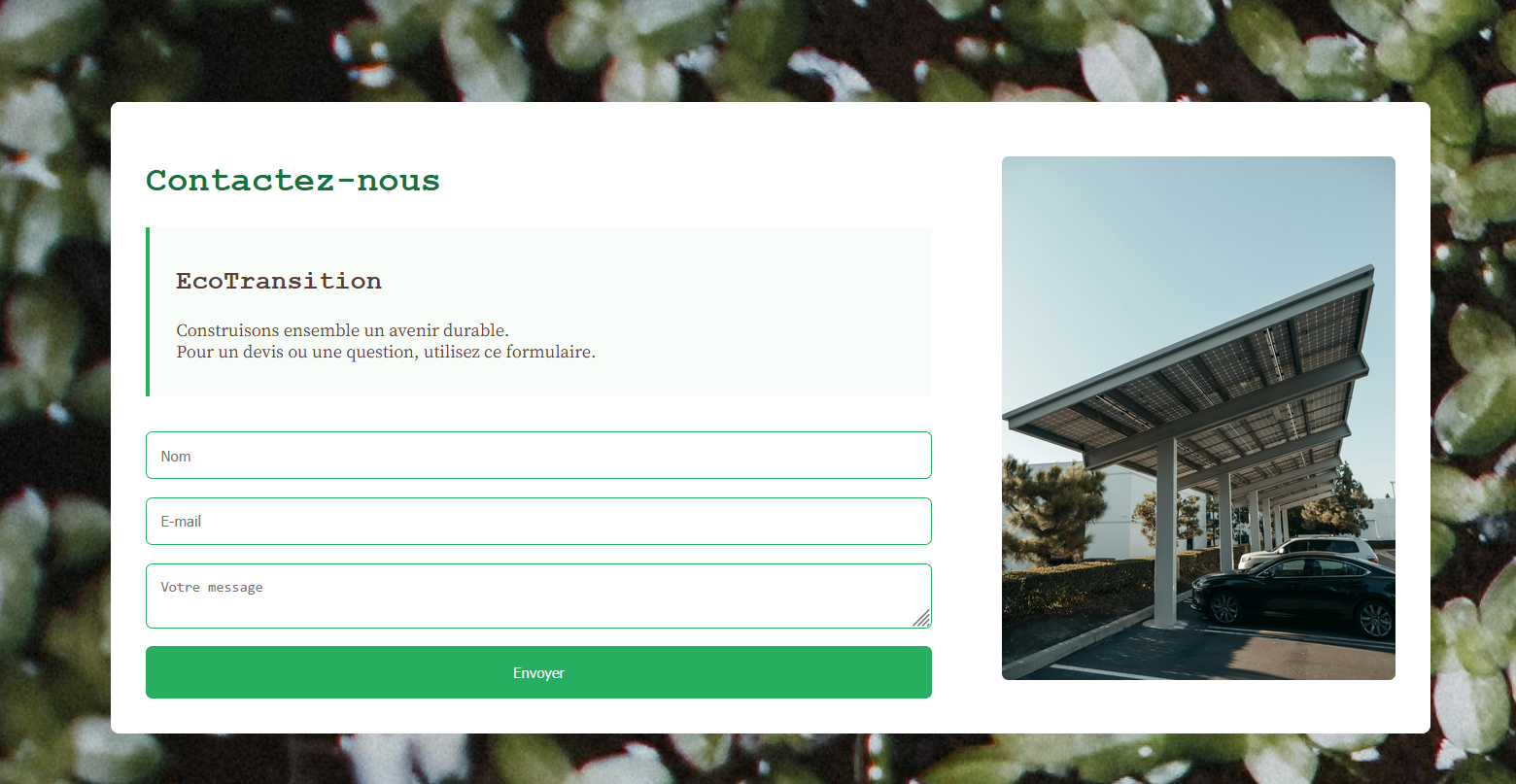 Formulaire style nature